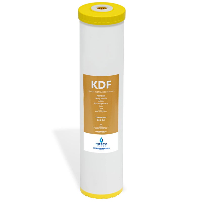 Express Water â€“ Kinetic Degradation Fluxion Replacement Filter â€“ Whole House Heavy Metal Replacement Water Filter â€“ KDF Catalytic Carbon High Capacity Water Filter â€“ 4.5â€ x 20â€ inch - Image 1